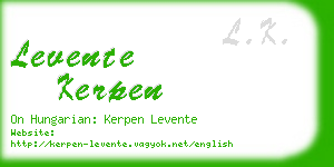 levente kerpen business card